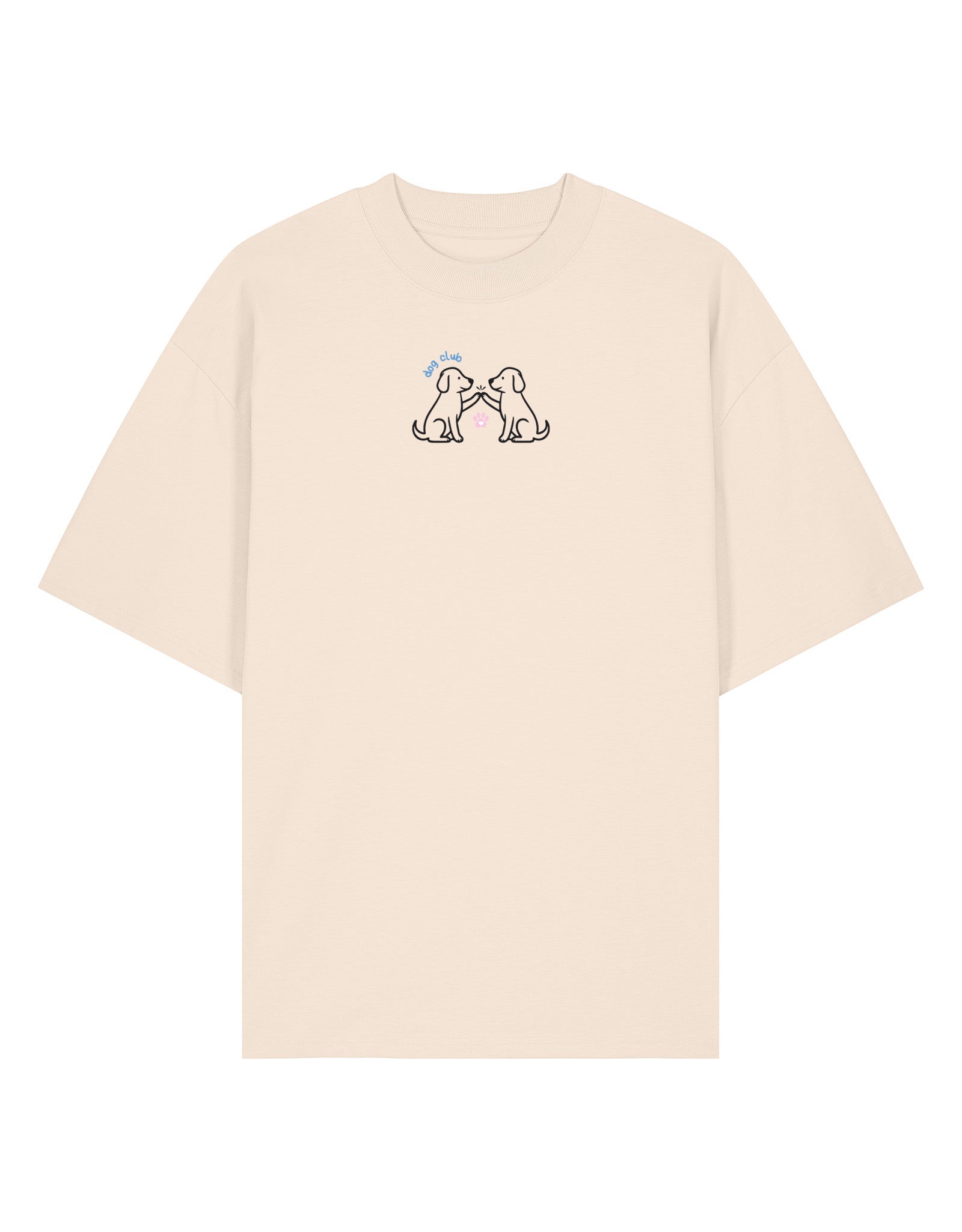 Dog Club Embroidered Oversized Organic Cotton Tee