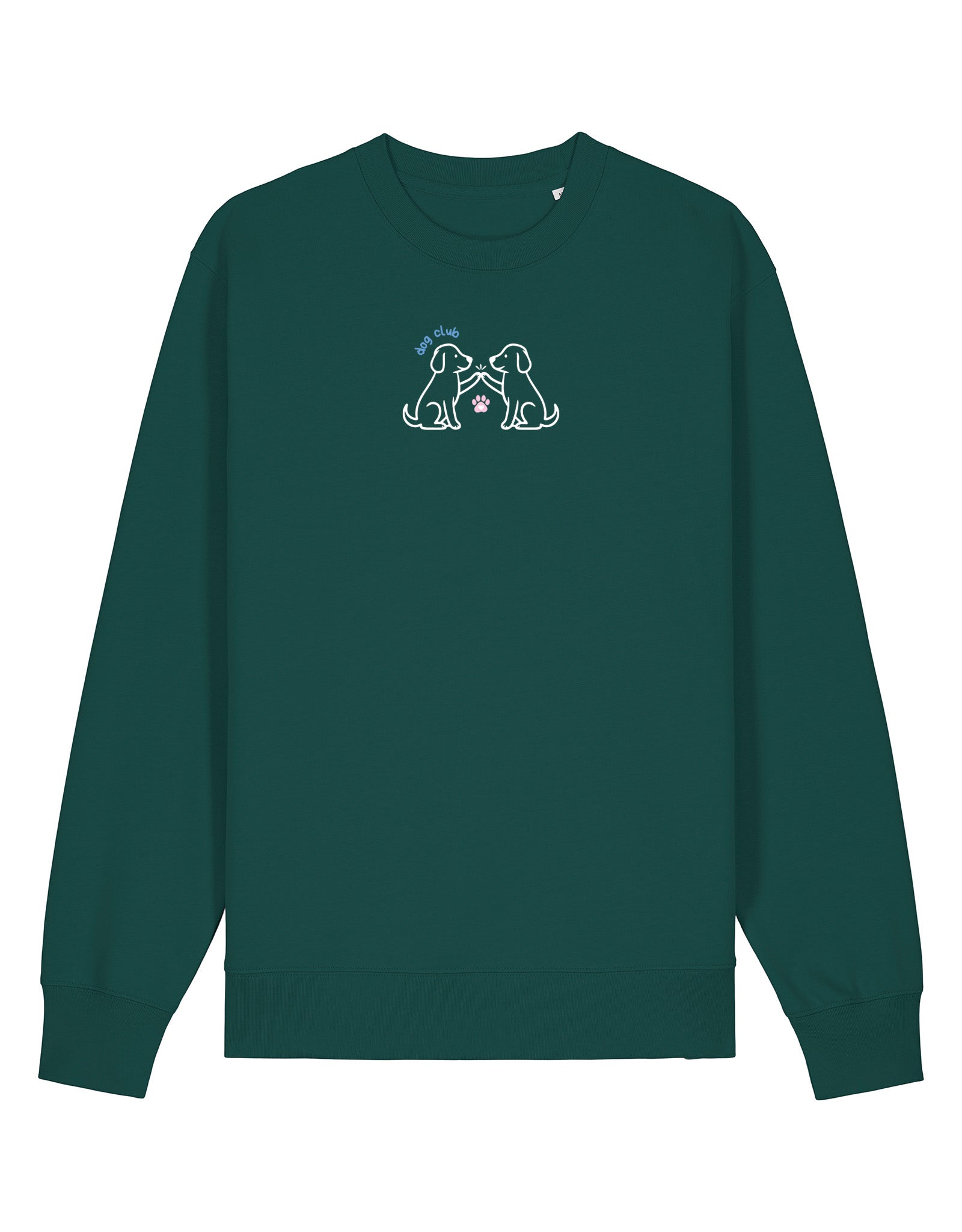 Dog Club Embroidered Organic Cotton Sweatshirt