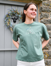Dog Club Embroidered Boxy Organic Cotton Tee