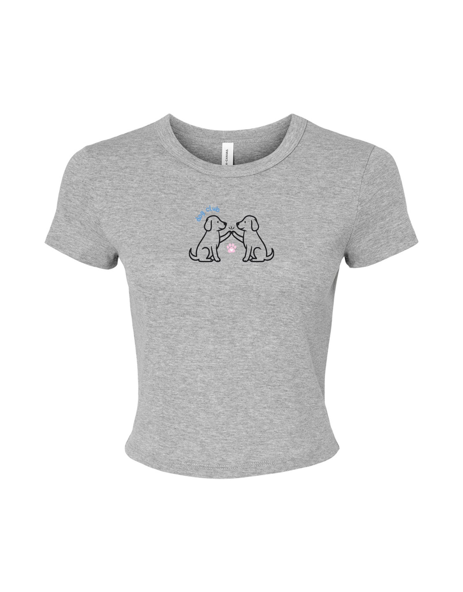 Dog Club Embroidered Micro Rib Baby Tee