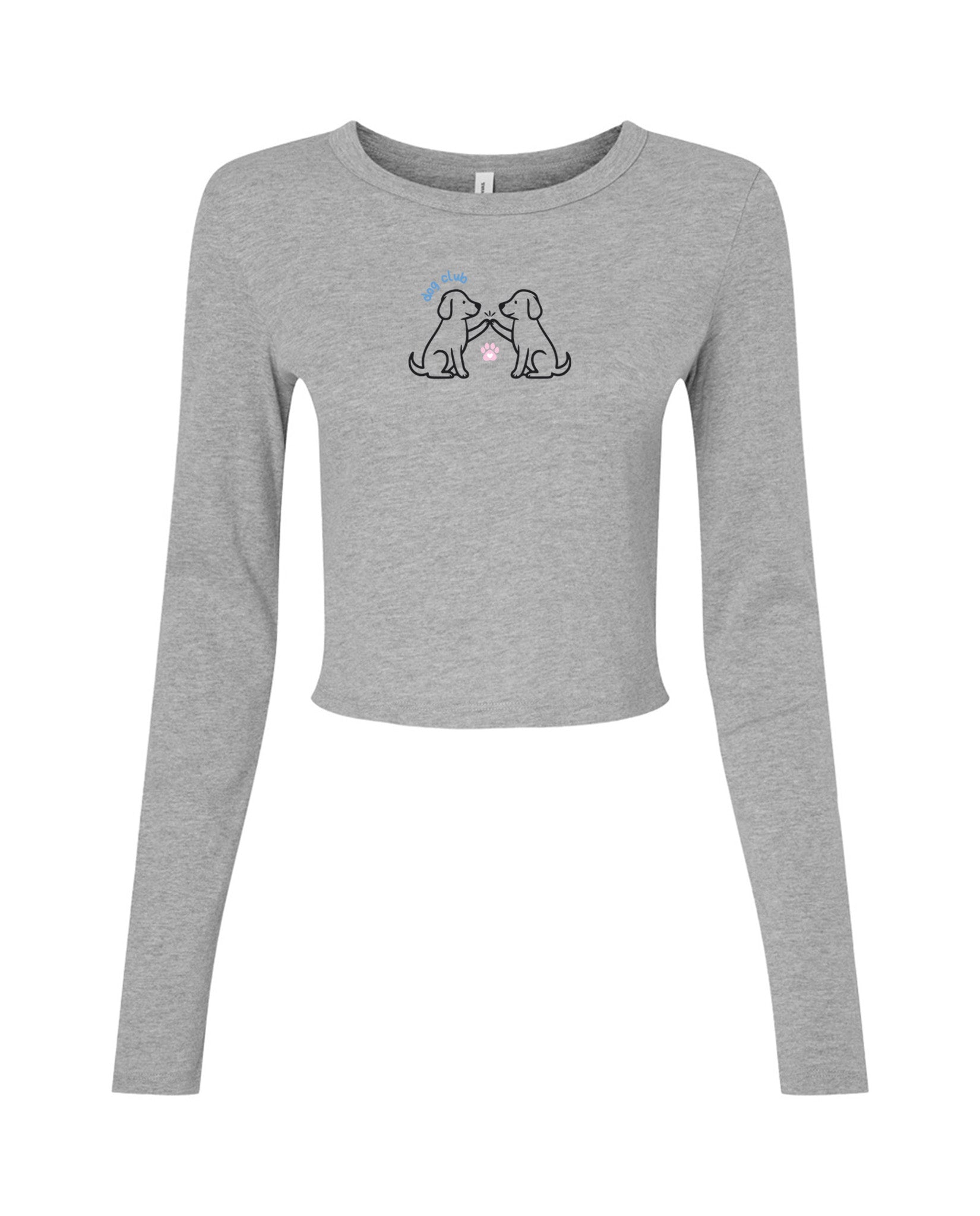 Dog Club Embroidered Micro Rib Long Sleeved Tee
