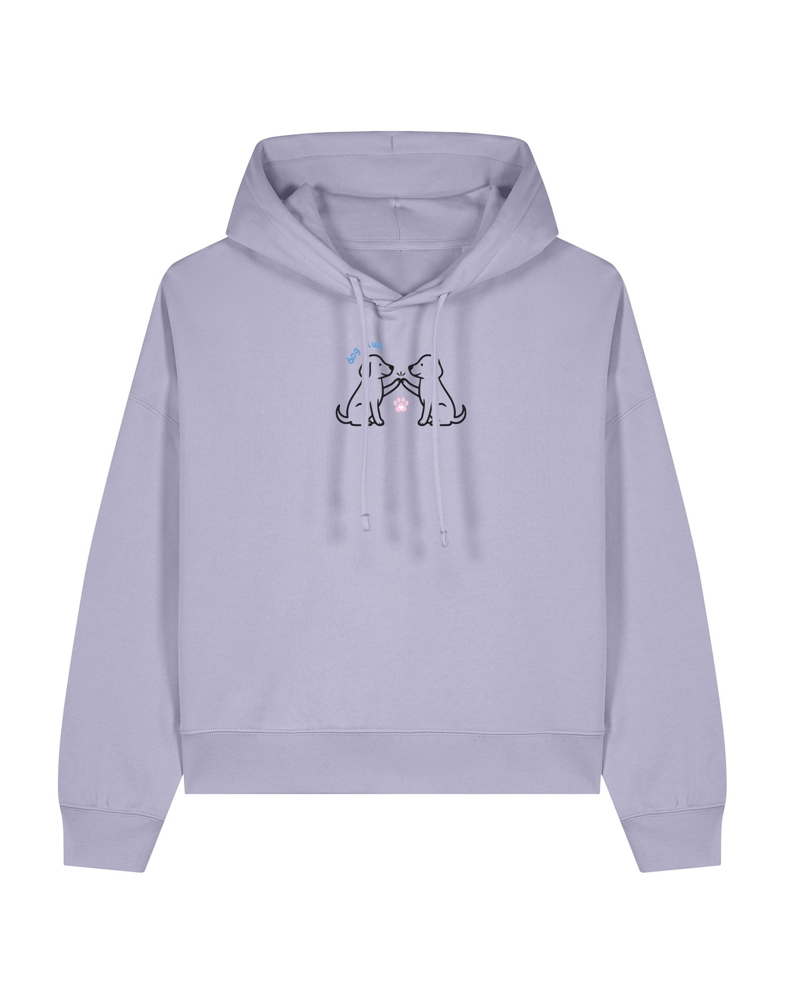Dog Club Embroidered Boxy Organic Cotton Hoodie