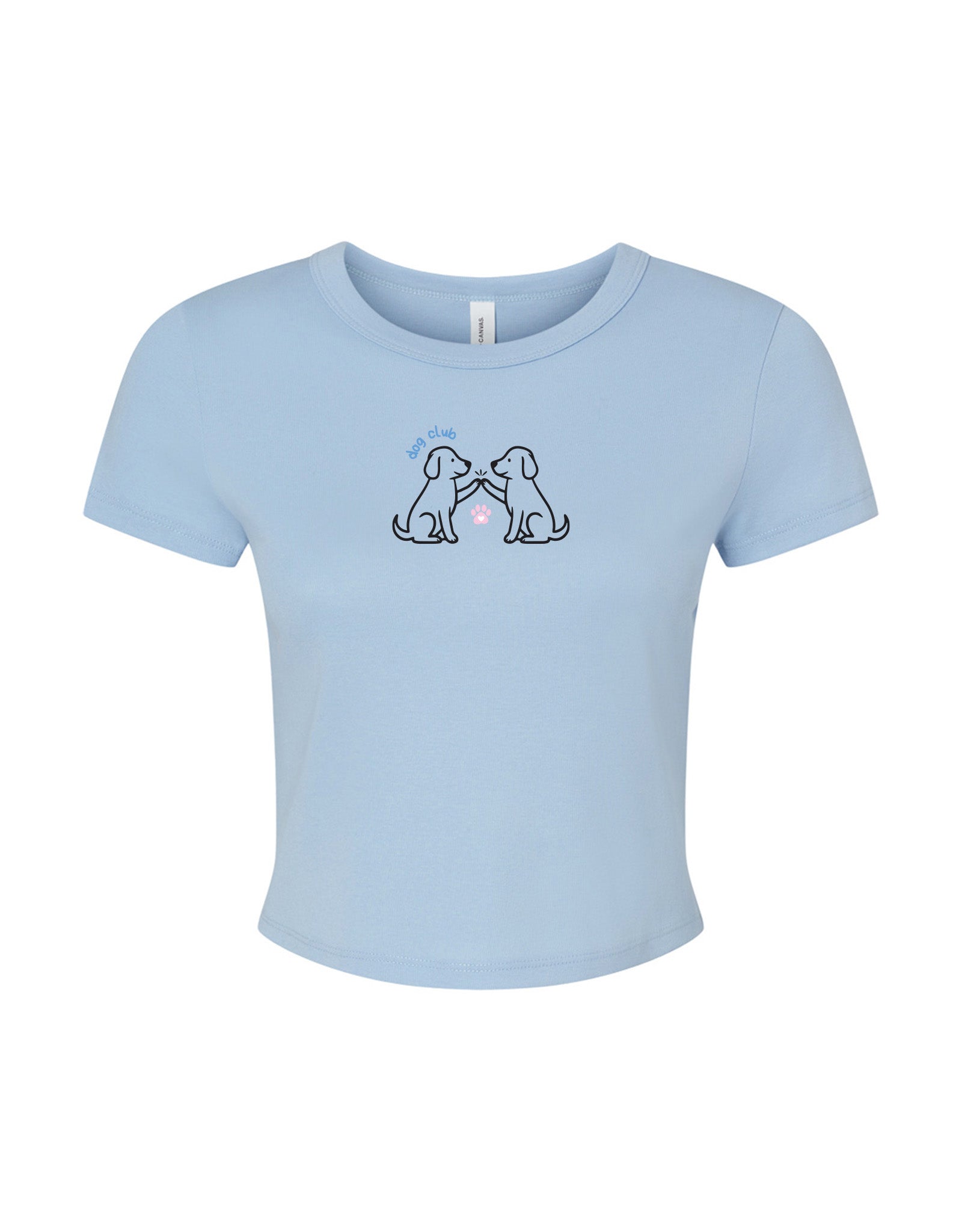 Dog Club Embroidered Micro Rib Baby Tee