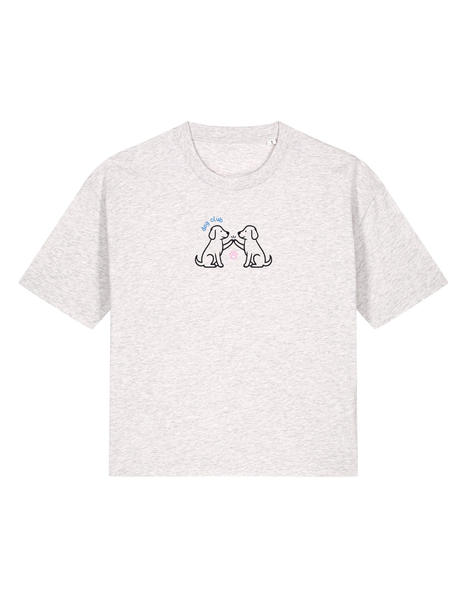 Dog Club Embroidered Boxy Organic Cotton Tee
