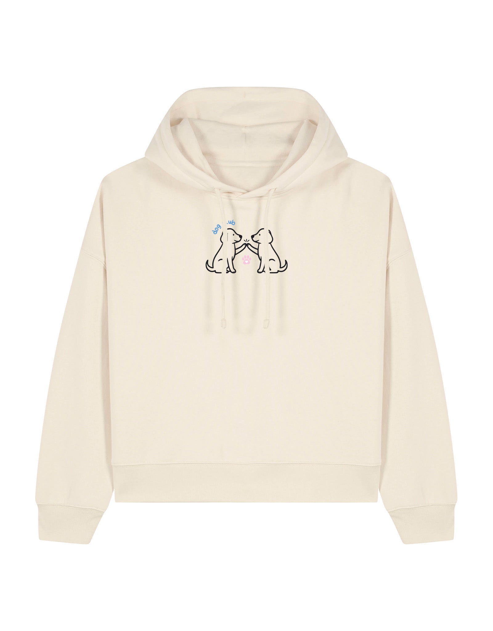 Dog Club Embroidered Boxy Organic Cotton Hoodie