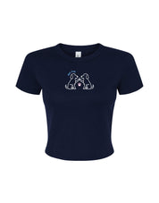 Dog Club Embroidered Micro Rib Baby Tee