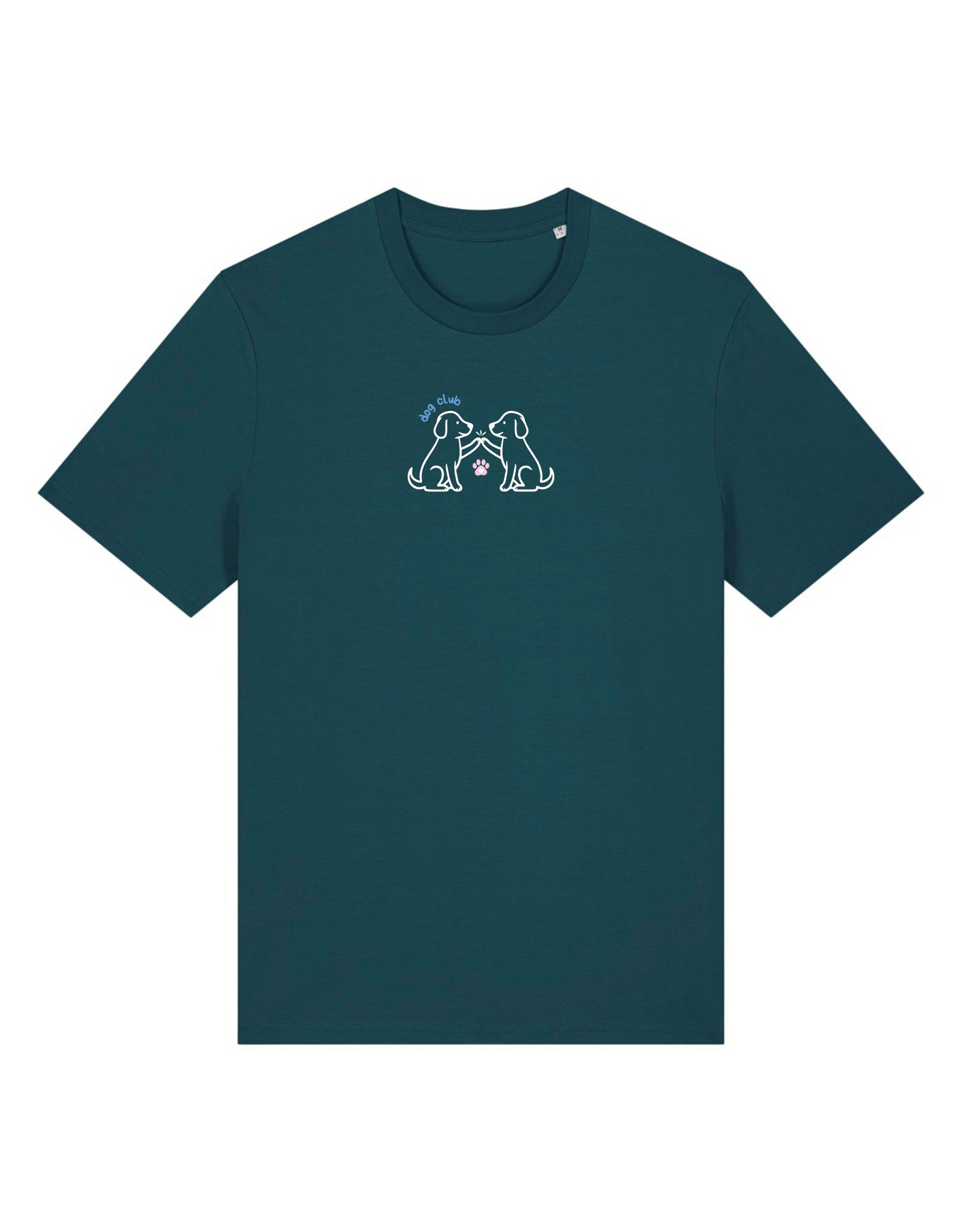 Dog Club Embroidered Organic Cotton T-Shirt
