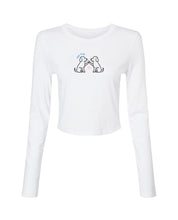 Dog Club Embroidered Micro Rib Long Sleeved Tee