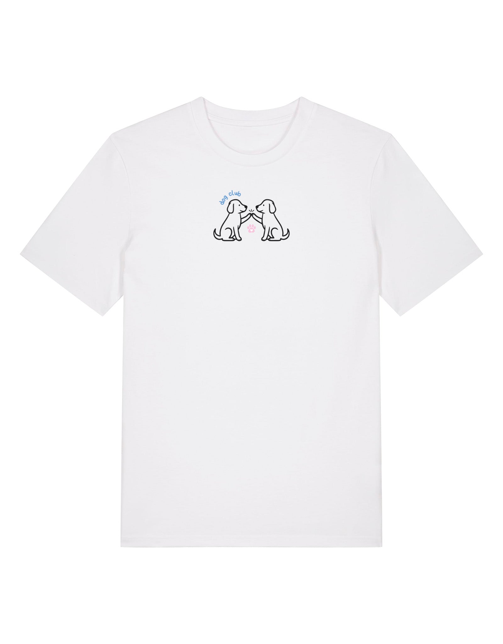 Dog Club Embroidered Organic Cotton T-Shirt