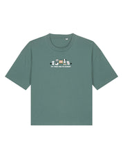 Dogs Embroidered Boxy Organic Cotton Tee