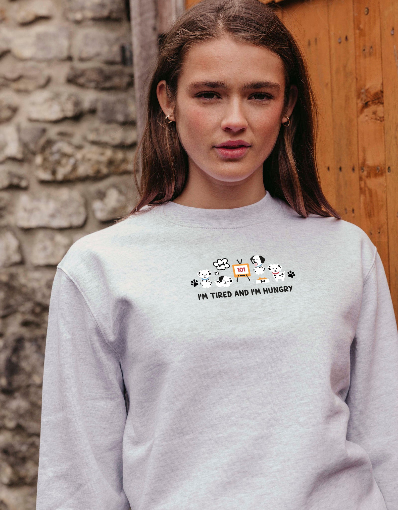 Dogs Embroidered Organic Cotton Sweatshirt