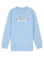 Dogs Embroidered Organic Cotton Childrens Sweatshirt