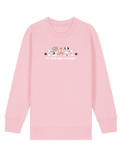 Dogs Embroidered Organic Cotton Childrens Sweatshirt