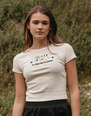 Dogs Embroidered Micro Rib Baby Tee