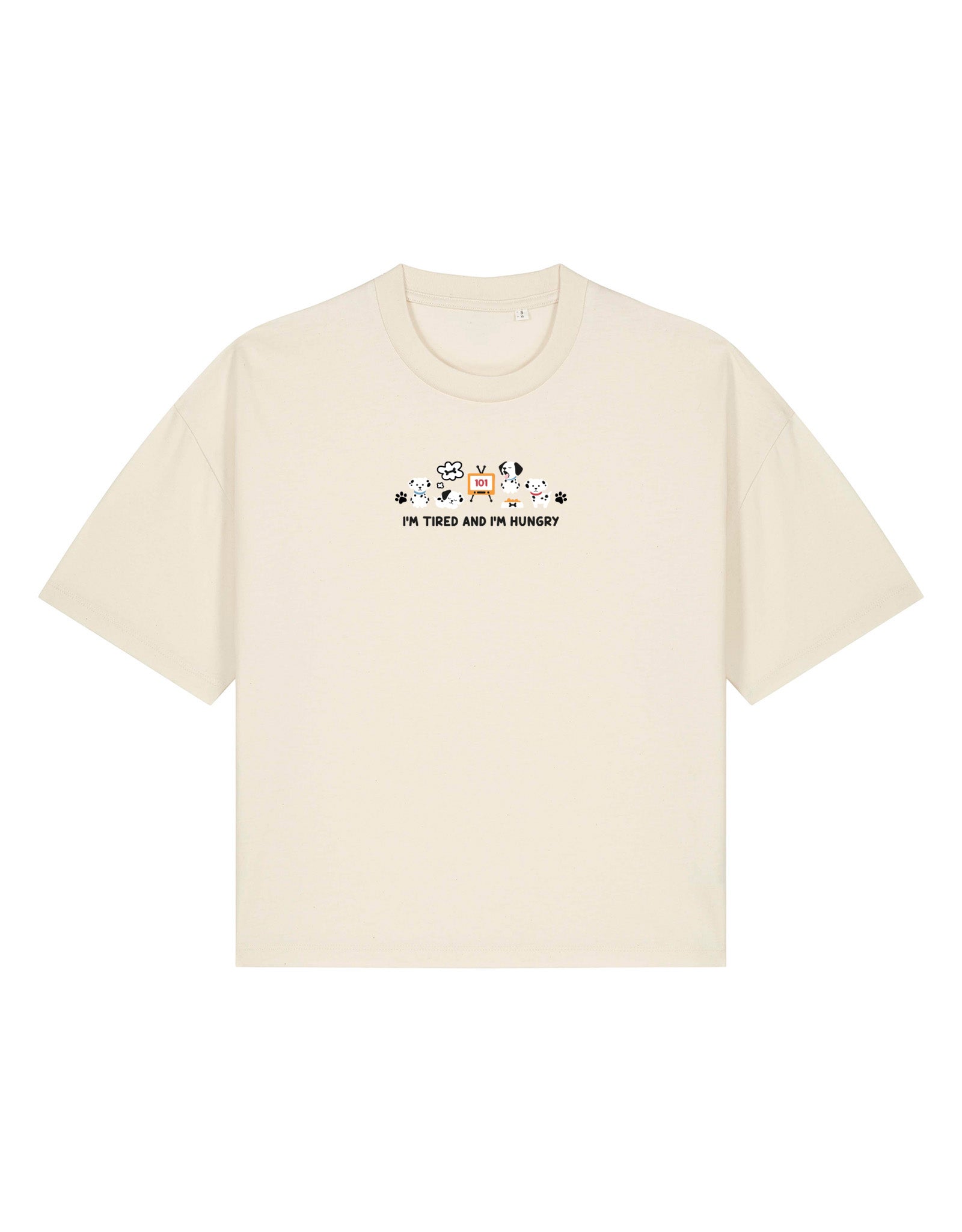 Dogs Embroidered Boxy Organic Cotton Tee