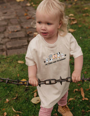 Dogs Embroidered Organic Cotton Childrens T-Shirt