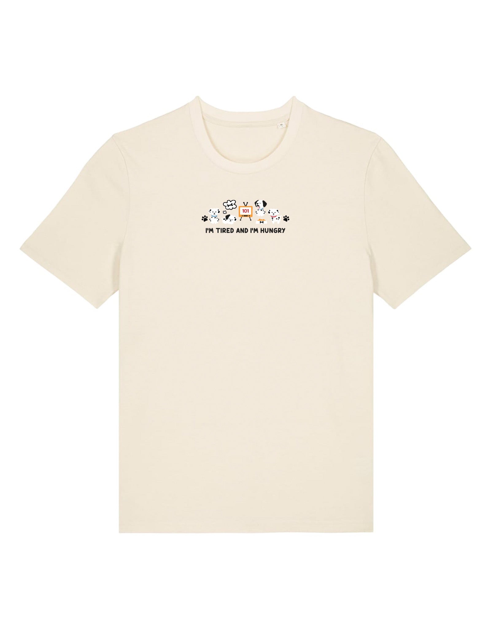 Dogs Embroidered Organic Cotton T-Shirt
