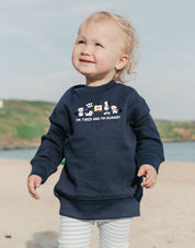 Dogs Embroidered Organic Cotton Childrens Sweatshirt