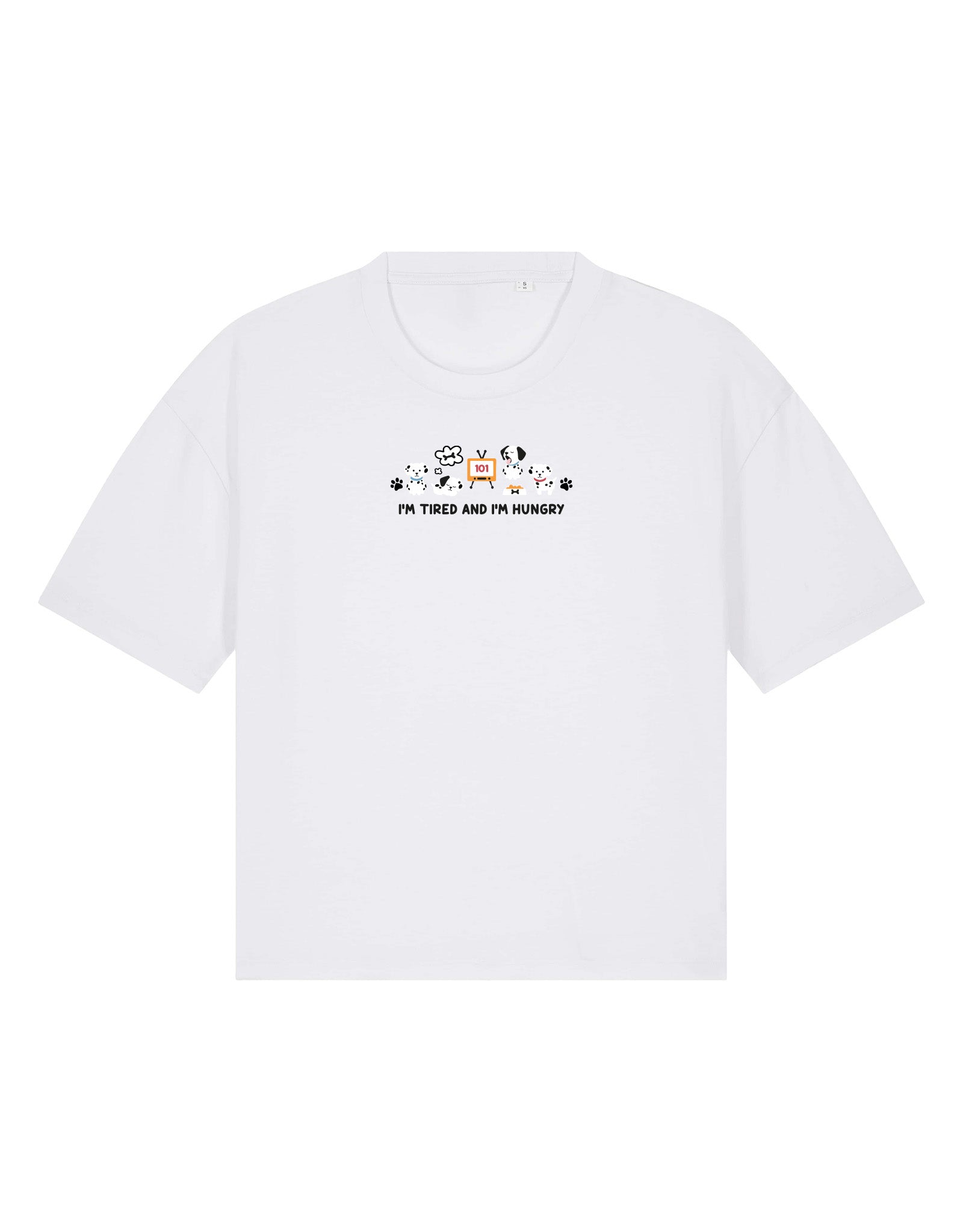 Dogs Embroidered Boxy Organic Cotton Tee