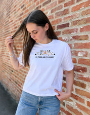 Dogs Embroidered Boxy Organic Cotton Tee