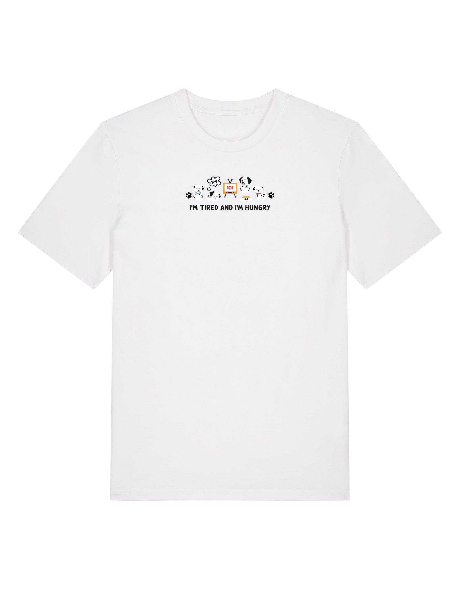 Dogs Embroidered Organic Cotton T-Shirt