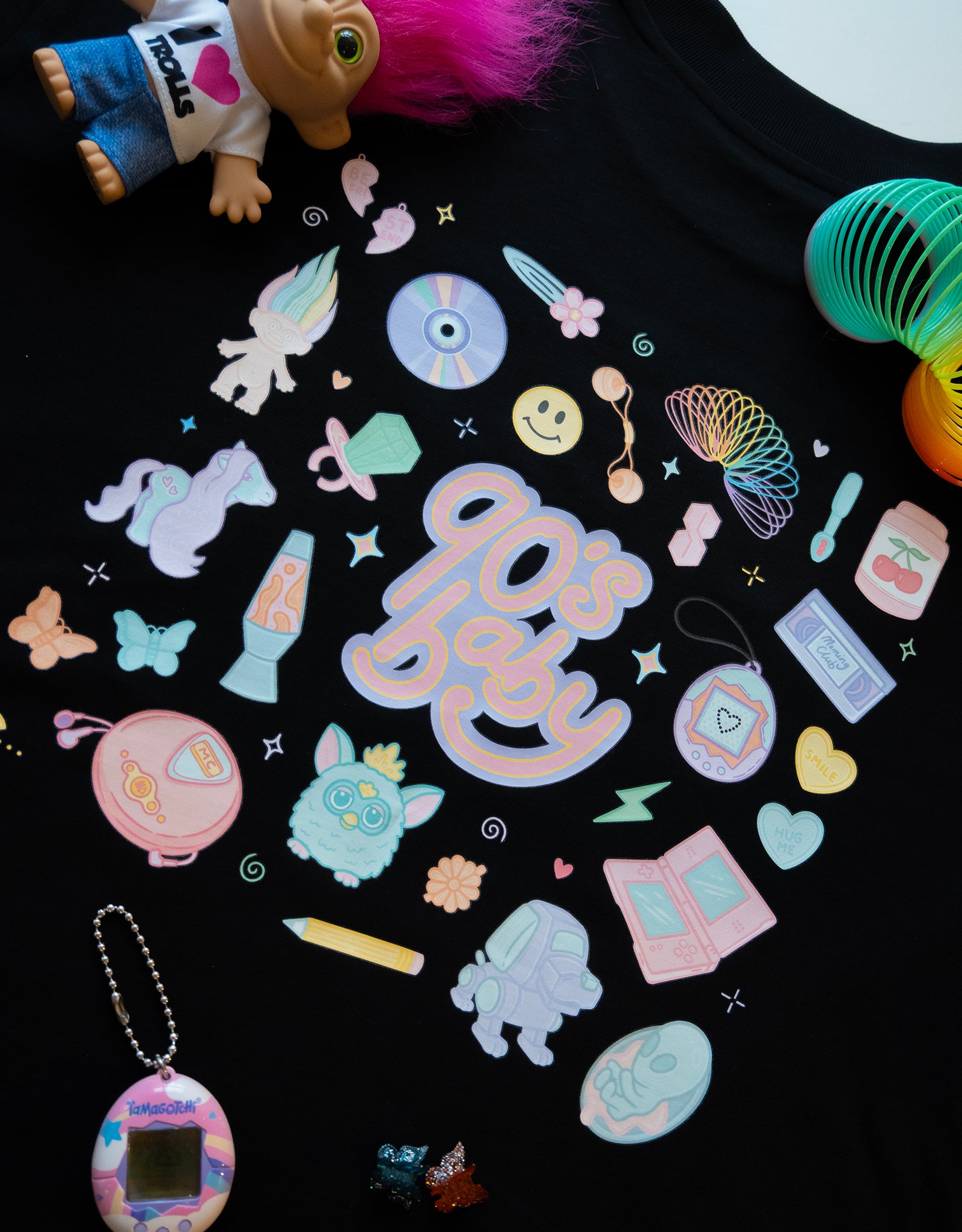 90s Baby Printed Oversized Organic Cotton Tee