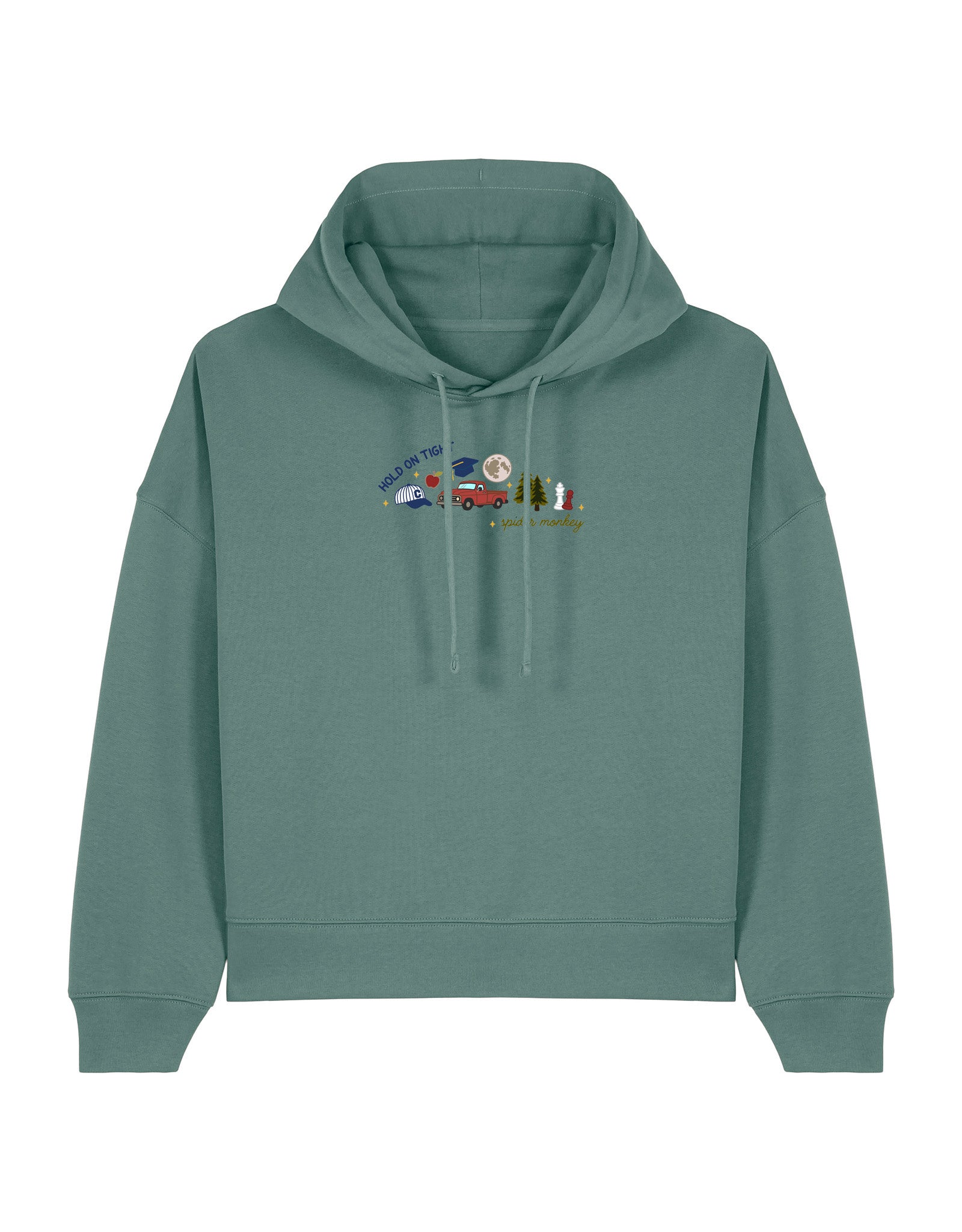Forks Embroidered Boxy Organic Cotton Hoodie