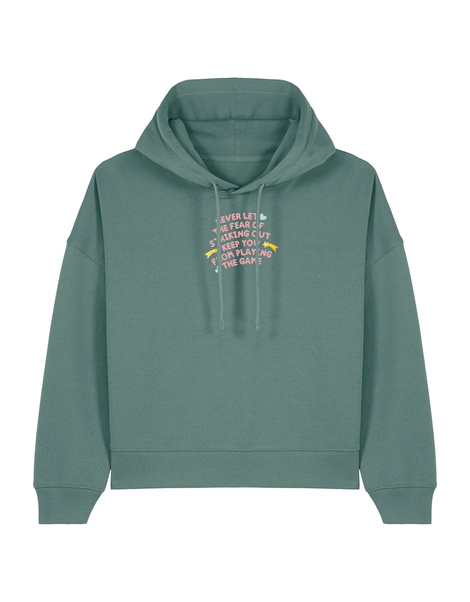Playing The Game Embroidered Boxy Organic Cotton Hoodie
