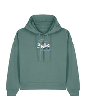 Come Outside Embroidered Boxy Organic Cotton Hoodie