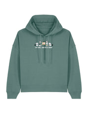 Dogs Embroidered Boxy Organic Cotton Hoodie