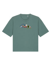 Forks Embroidered Boxy Organic Cotton Tee