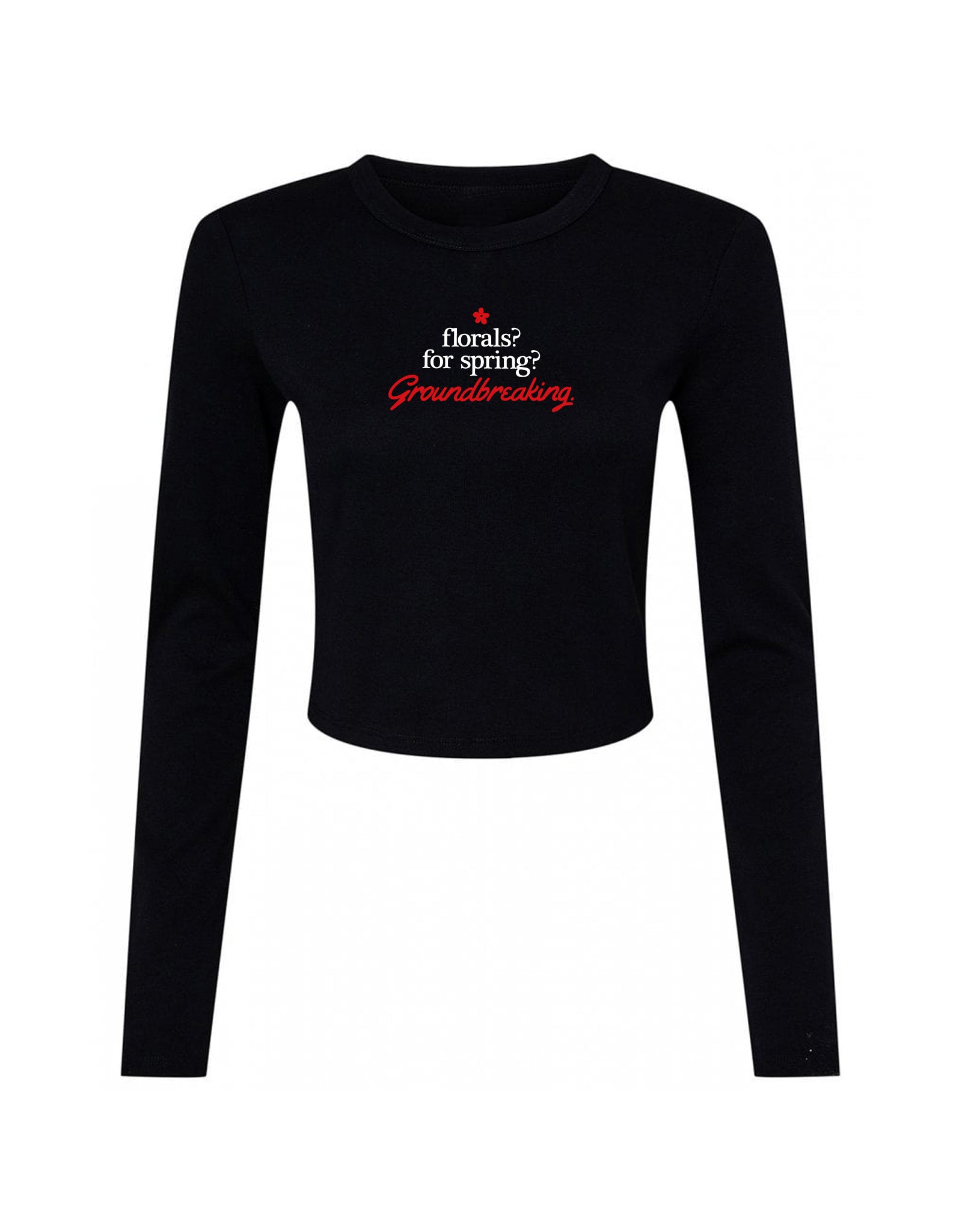 Groundbreaking Embroidered Micro Rib Long Sleeved Tee