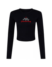 Groundbreaking Embroidered Micro Rib Long Sleeved Tee