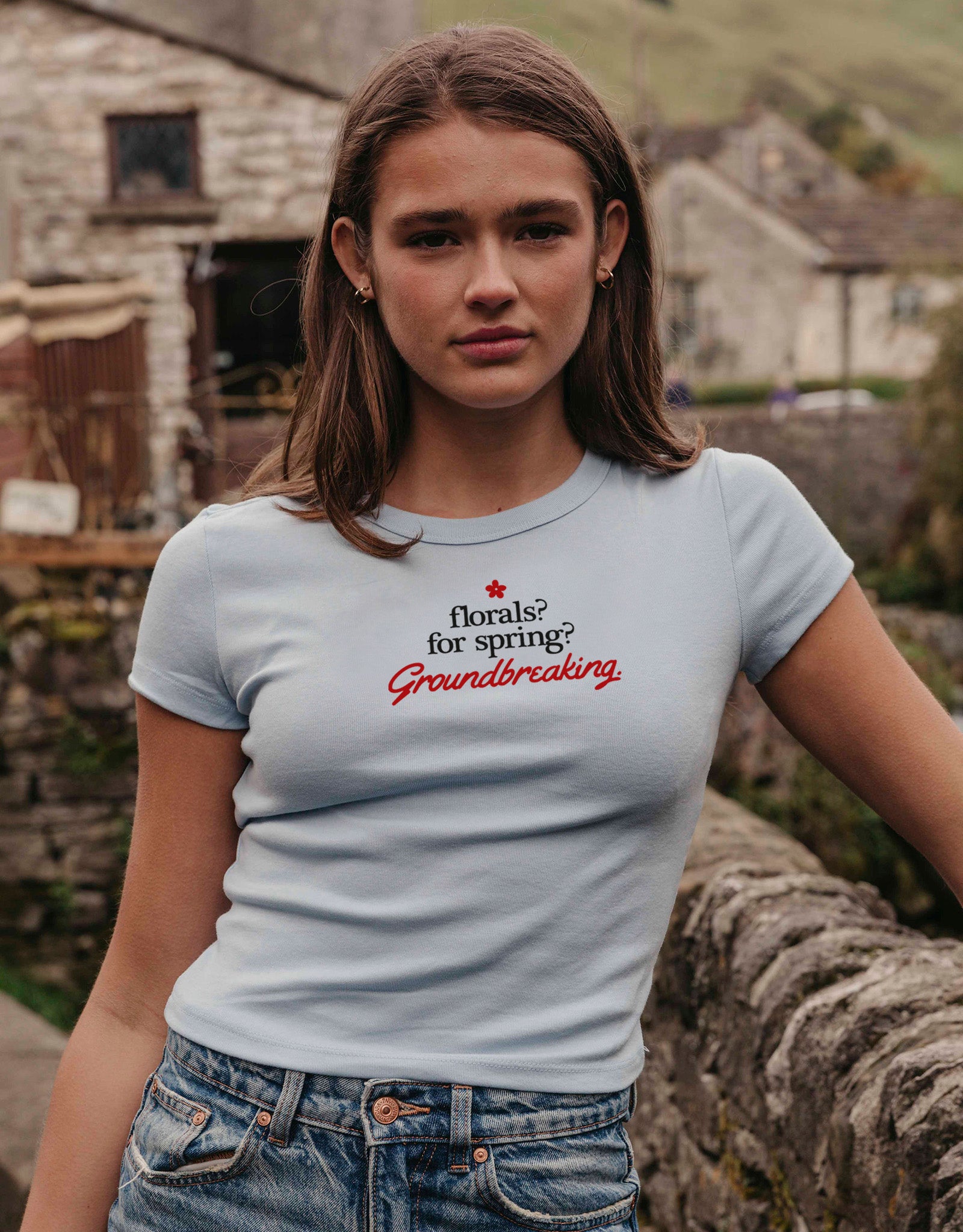 Groundbreaking Embroidered Micro Rib Baby Tee