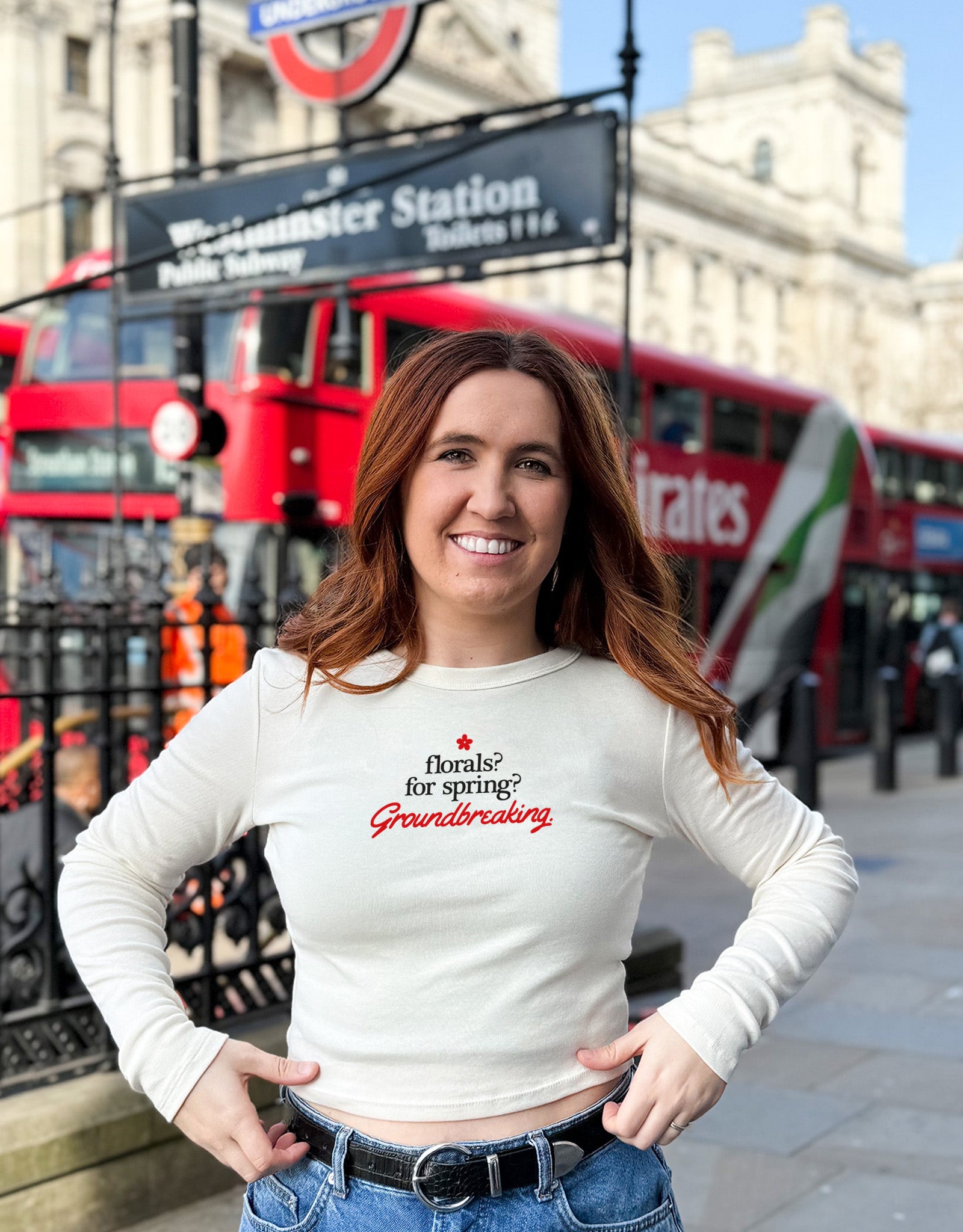 Groundbreaking Embroidered Micro Rib Long Sleeved Tee