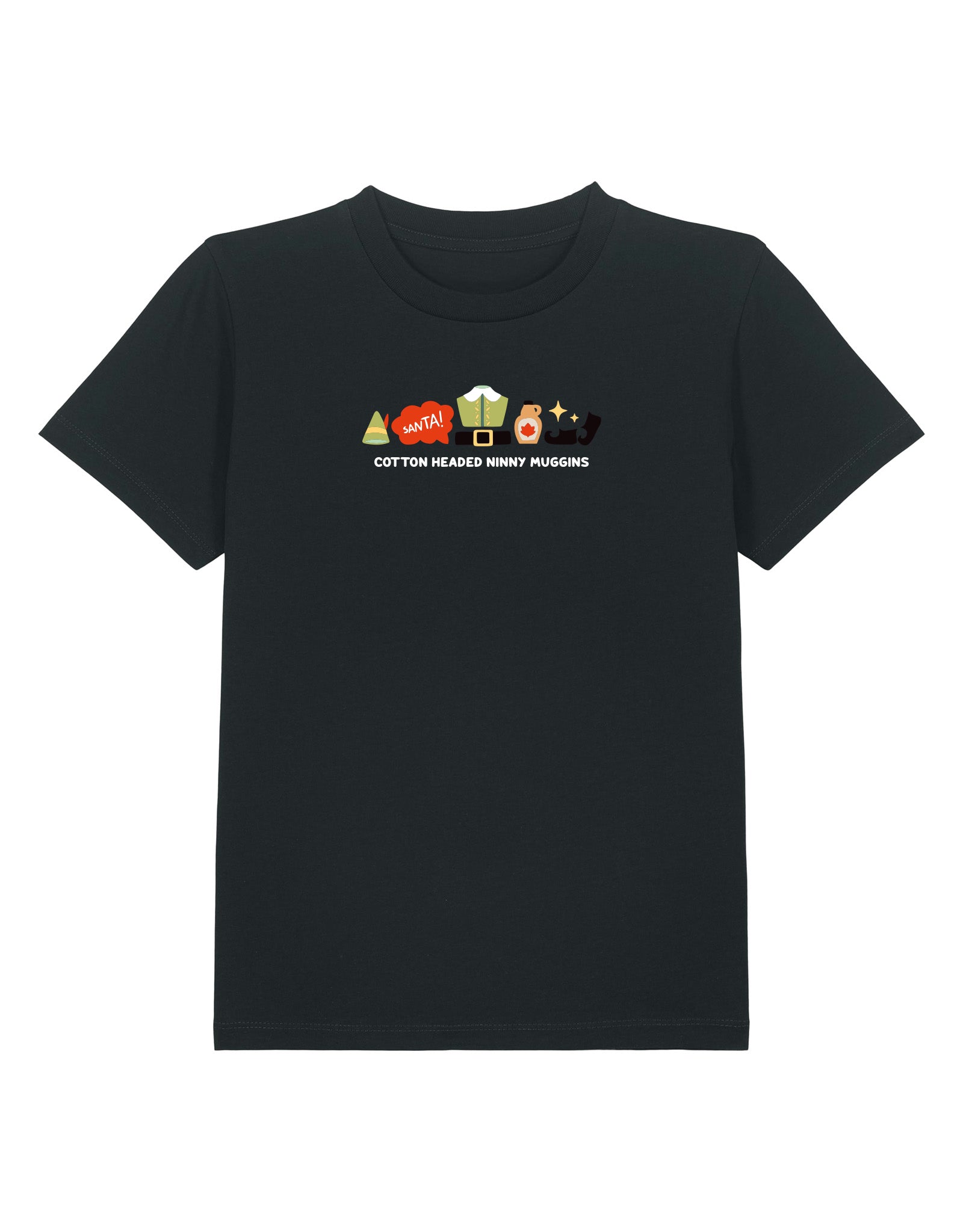 Elf Embroidered Organic Cotton Childrens T-Shirt