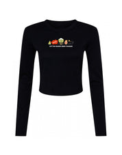 Elf Embroidered Micro Rib Long Sleeved Tee