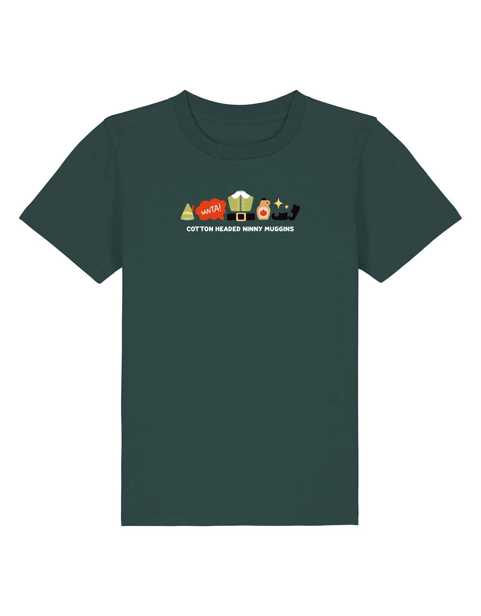 Elf Embroidered Organic Cotton Childrens T-Shirt