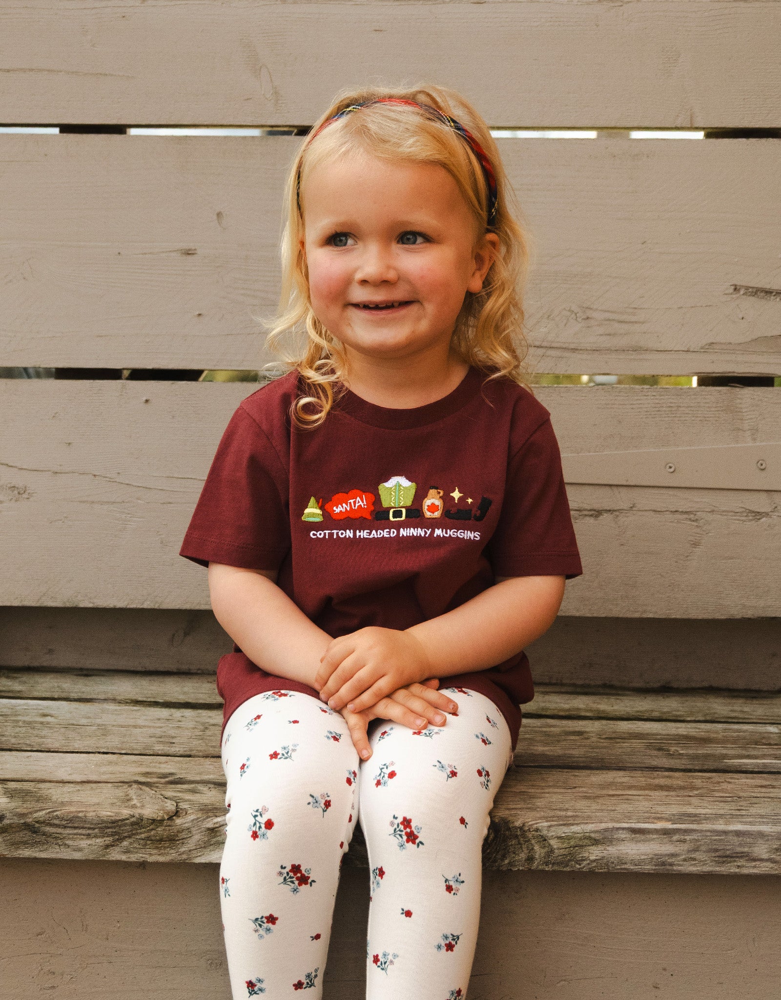 Elf Embroidered Organic Cotton Childrens T-Shirt