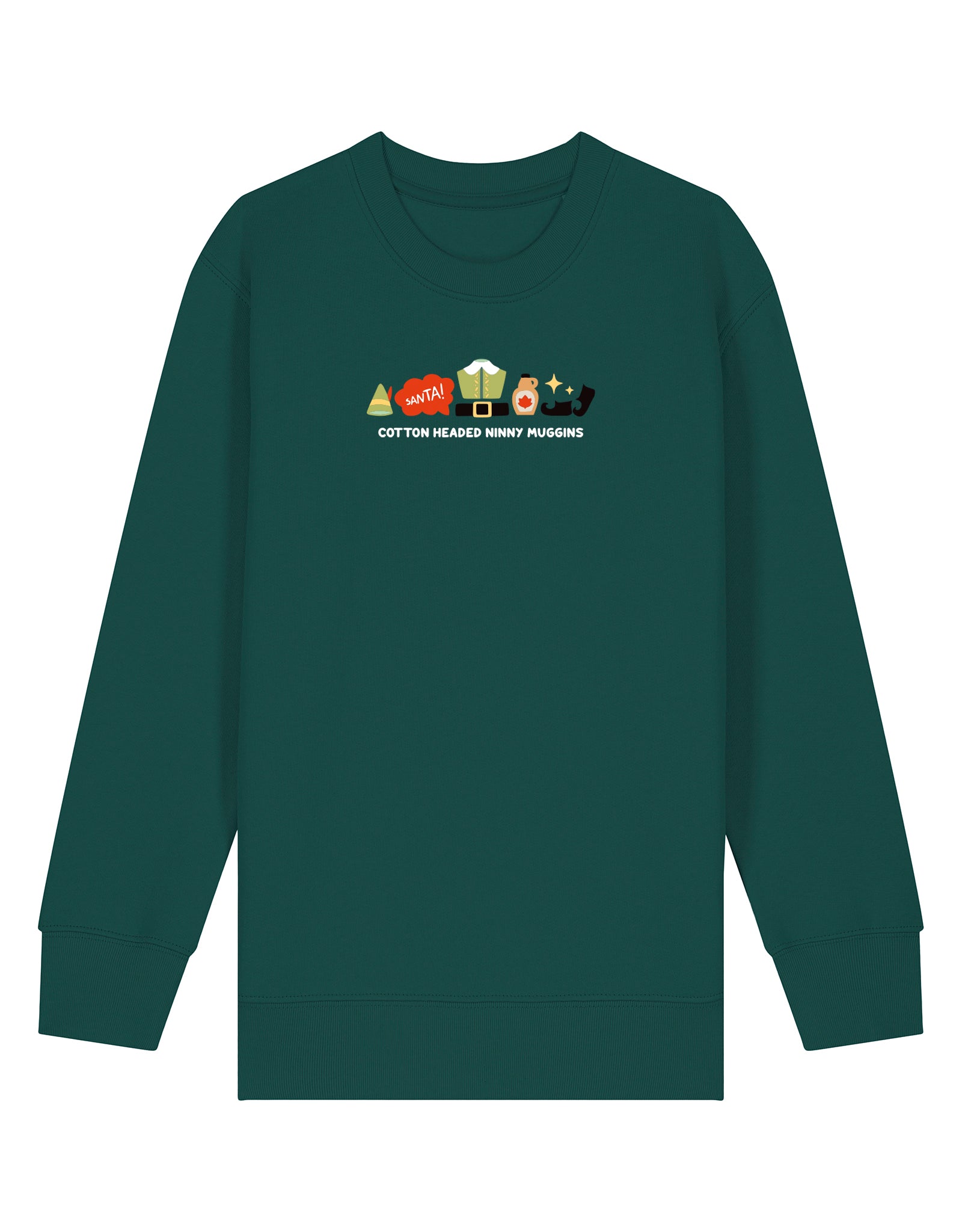 Elf Embroidered Organic Cotton Childrens Sweatshirt