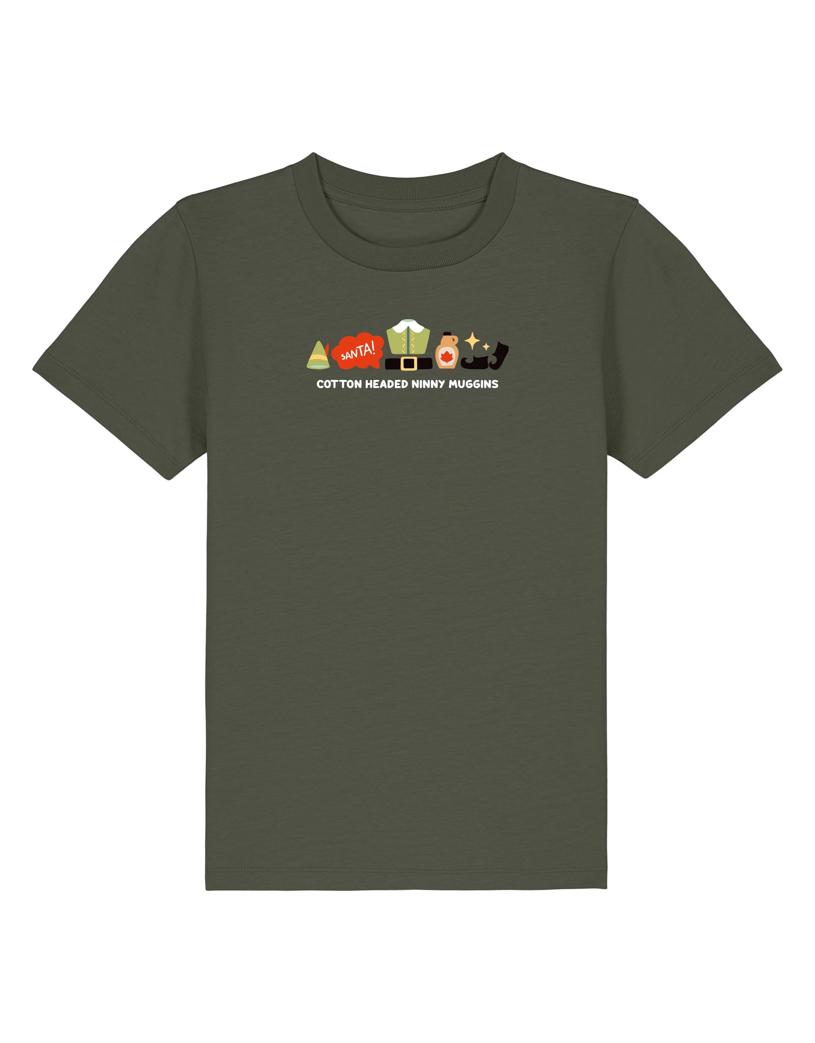 Elf Embroidered Organic Cotton Childrens T-Shirt