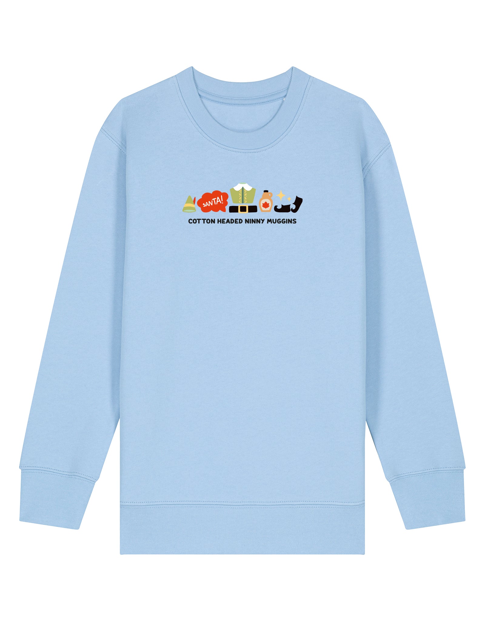 Elf Embroidered Organic Cotton Childrens Sweatshirt