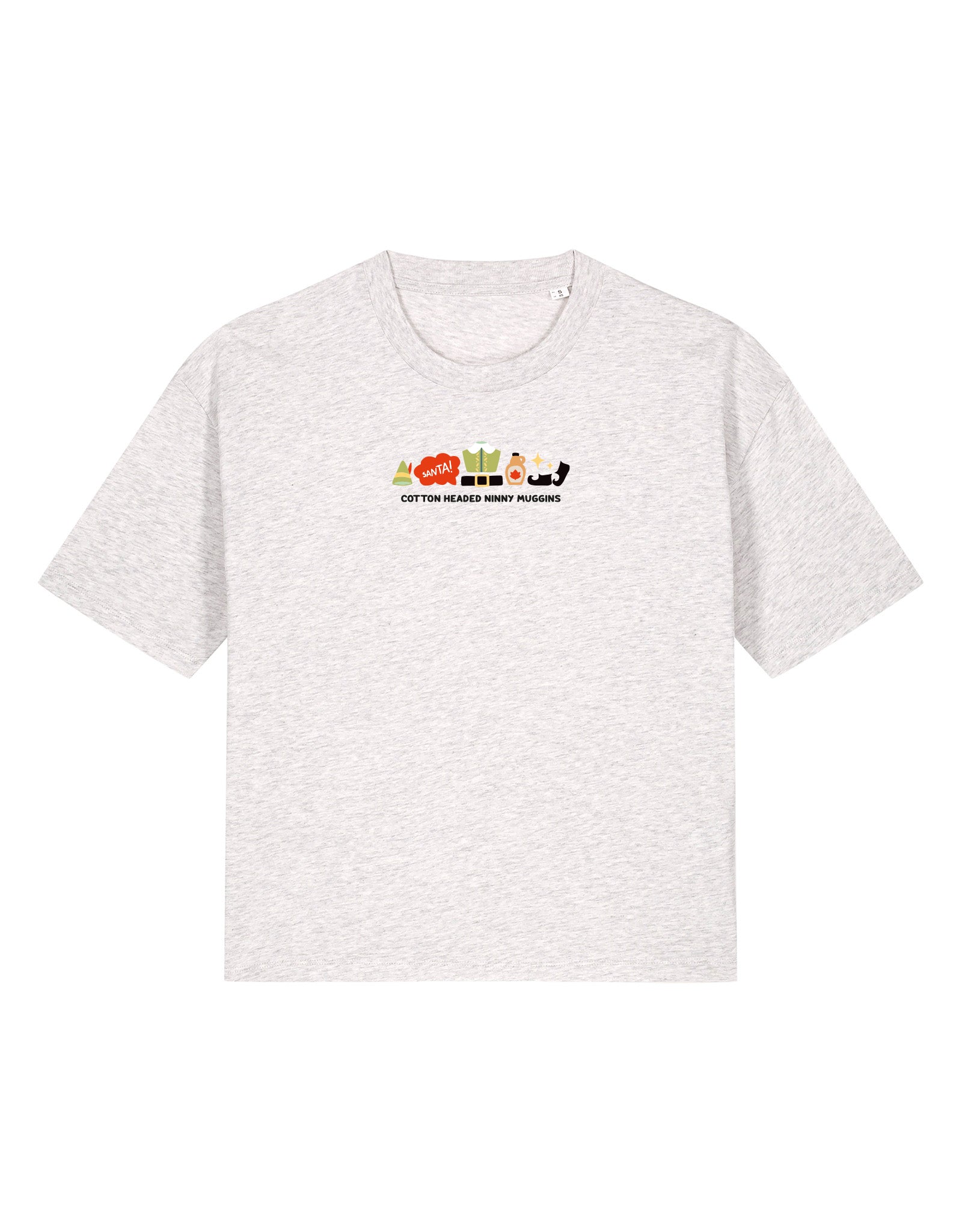 Elf Embroidered Boxy Organic Cotton Tee