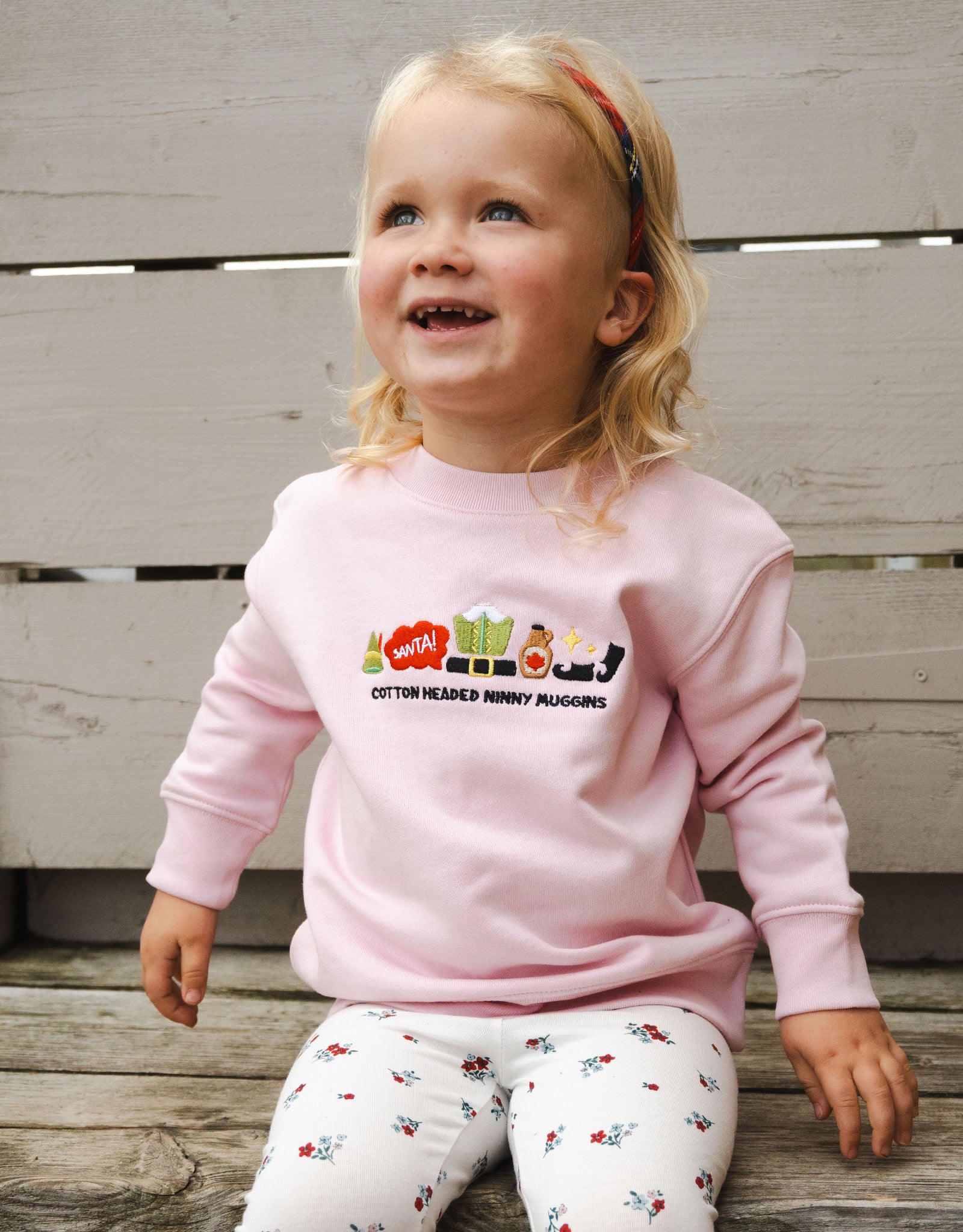 Elf Embroidered Organic Cotton Childrens Sweatshirt