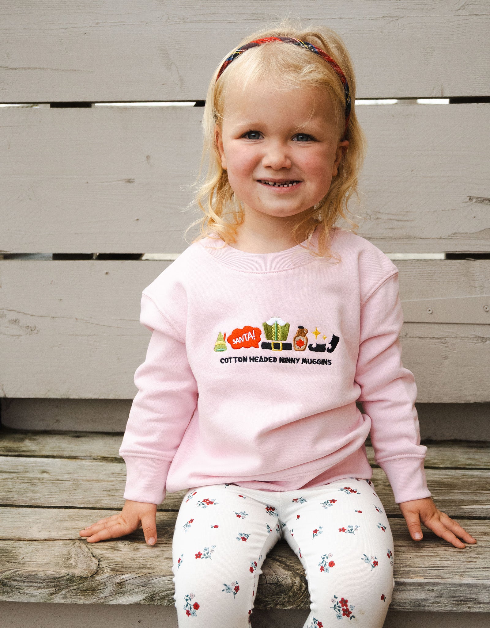 Elf Embroidered Organic Cotton Childrens Sweatshirt