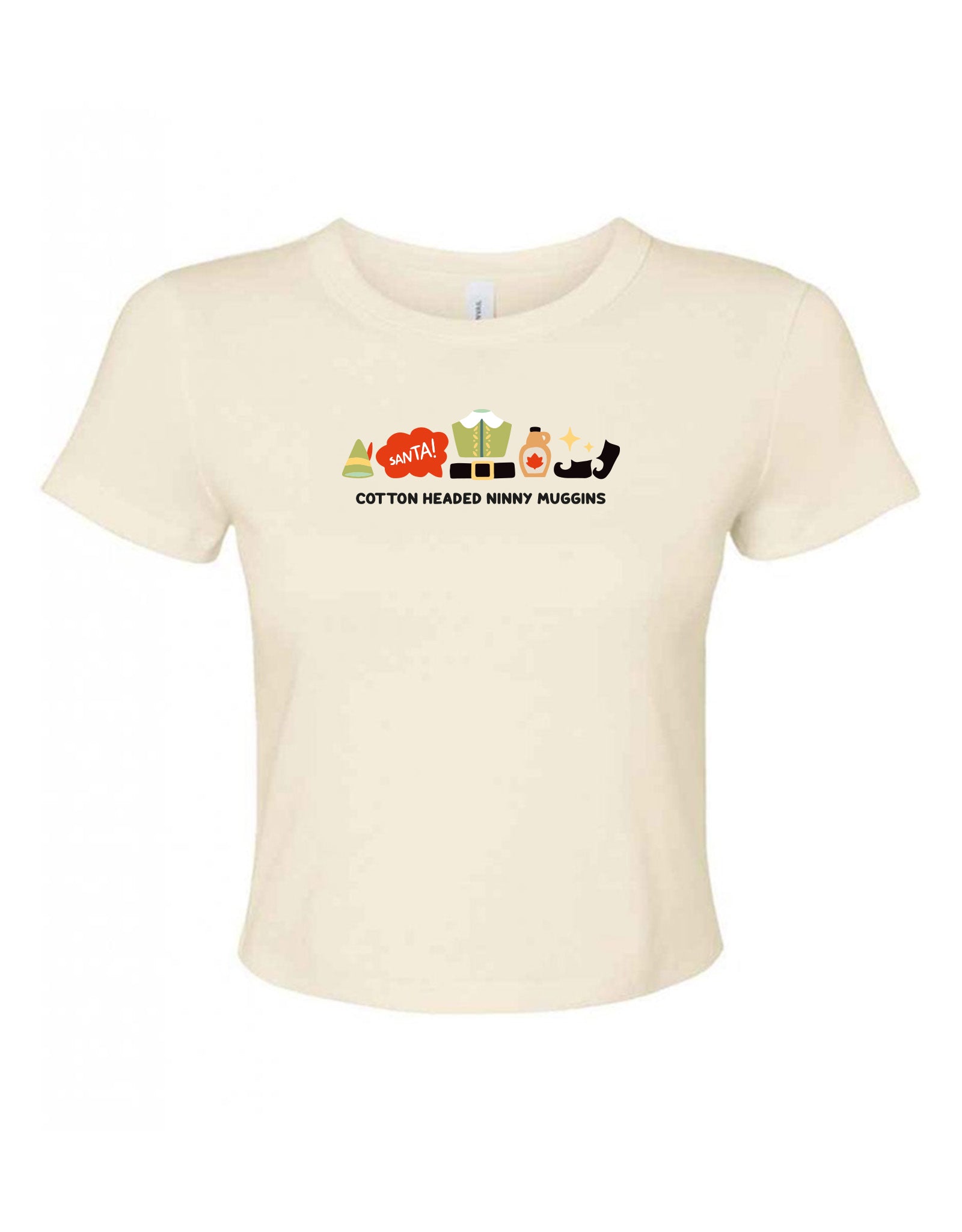 Elf Embroidered Micro Rib Baby Tee