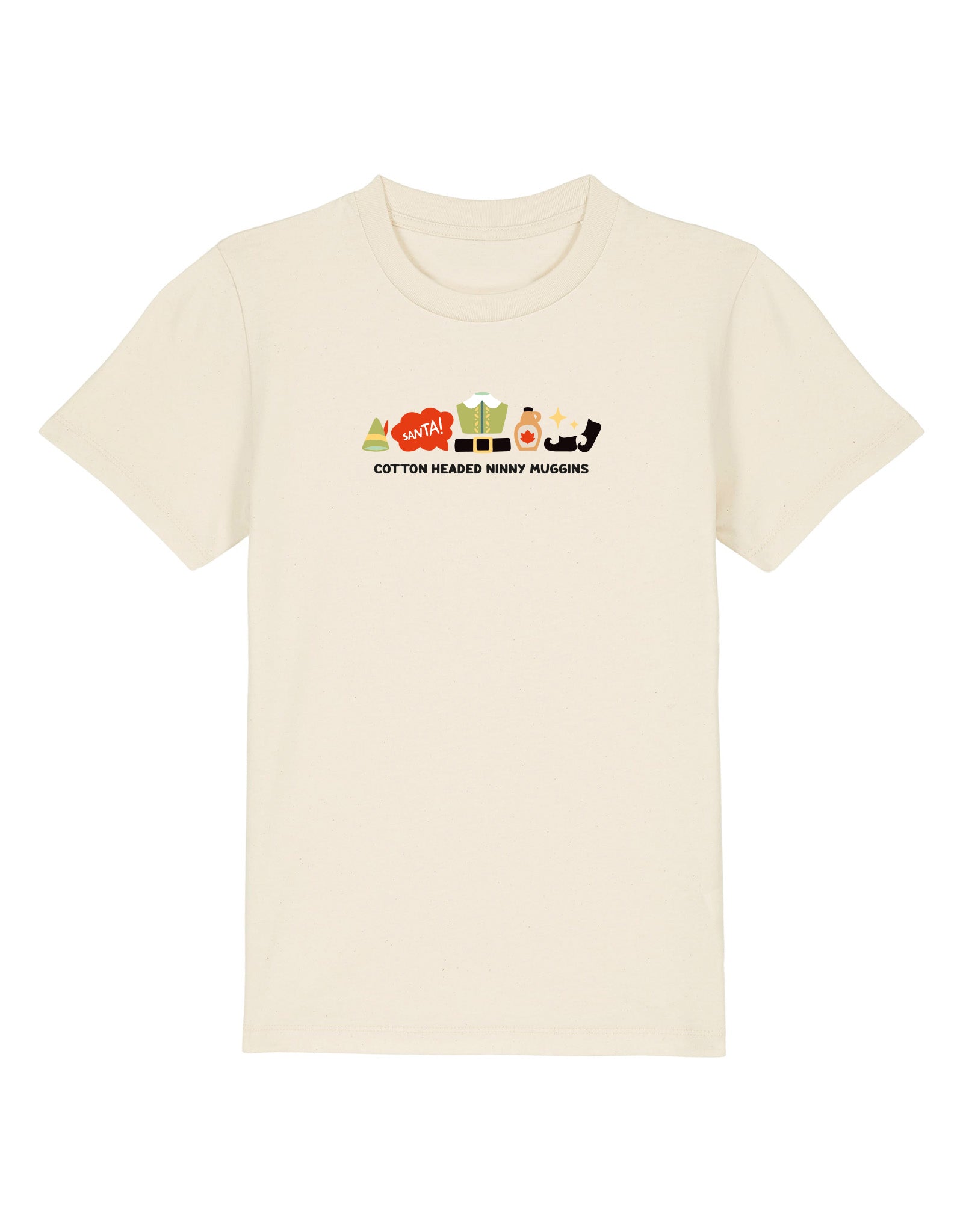 Elf Embroidered Organic Cotton Childrens T-Shirt