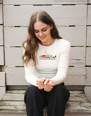 Elf Embroidered Micro Rib Long Sleeved Tee