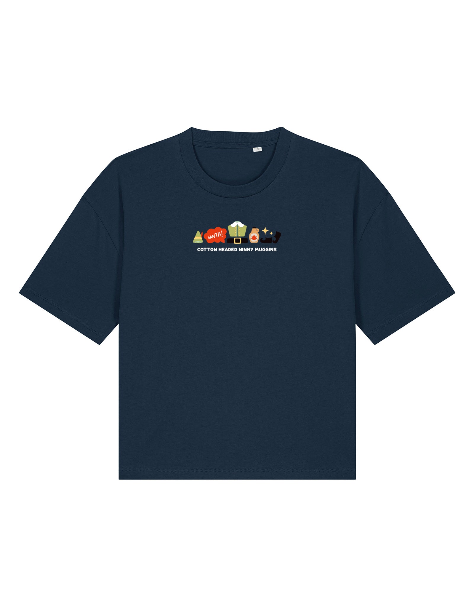 Elf Embroidered Boxy Organic Cotton Tee