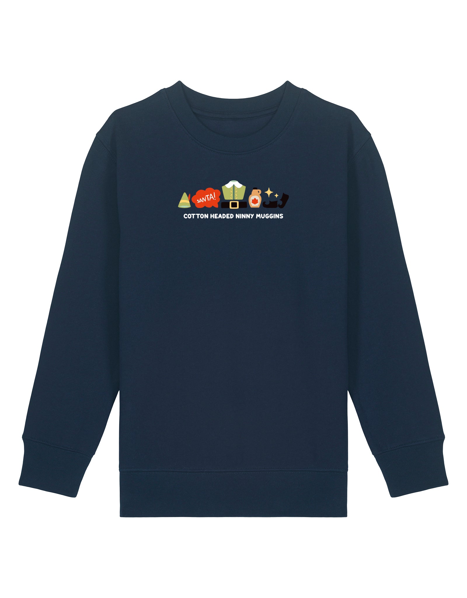 Elf Embroidered Organic Cotton Childrens Sweatshirt